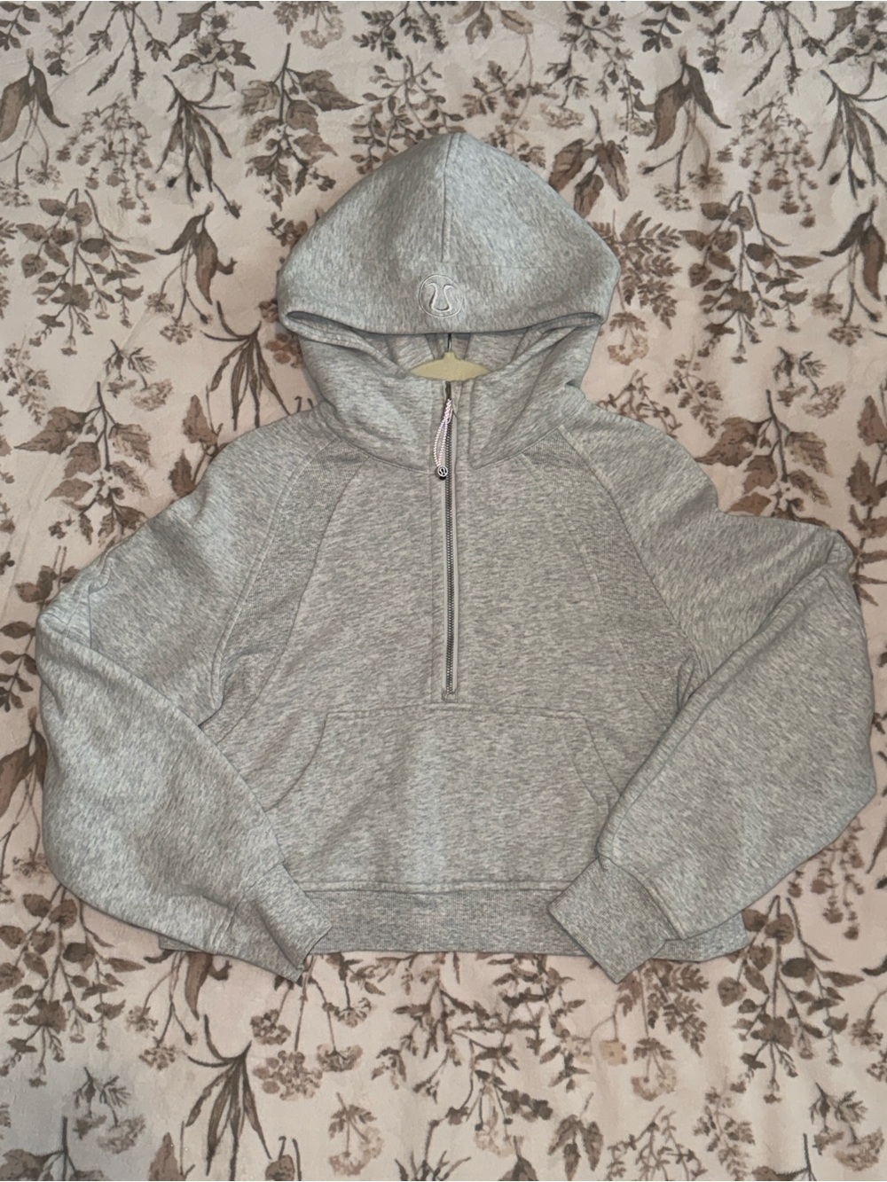 lululemon athletica Gray Quarter-Zip Cropped Hoodie
